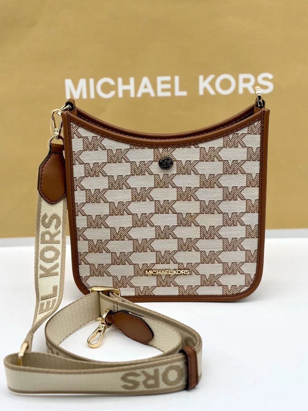Michael Kors Briley Small Logo Messenger Crossbody Bag